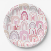 Niedlich Blush Pink Boho Regenbogenmuster