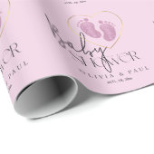 Niedlich Blush Pink Feet Glitzer Girl Dusche Geschenkpapier (Rolleneckpunkt)