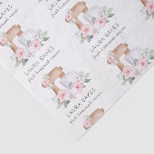 Niedlich Blush Pink Floral Cake Mixer Bäckerei Cat Seidenpapier (Ausschnitt)