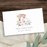 Niedlich Blush Pink Floral Cake Mixer Bäckerei Cat Visitenkarte<br><div class="desc">Für weitere Anpassungen oder andere passende Artikel kontaktieren Sie mich bitte unter yellowfebstudio@gmail.com</div>