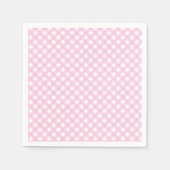 Niedlich Blush Pink Gingham Pattern Serviette (Vorderseite)