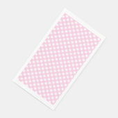Niedlich Blush Pink Gingham Pattern Serviette (Ecke)