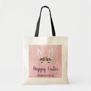 Niedlich Blush Pink Happy Ostersonne Tragetasche