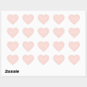 Niedlich Blush Pink Heart Stickers (Blatt)