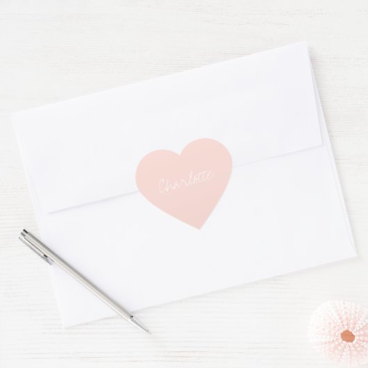 Niedlich Blush Pink Heart Stickers (Umschlag)