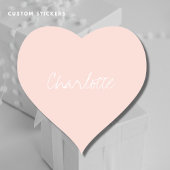 Niedlich Blush Pink Heart Stickers