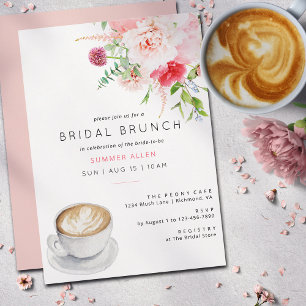 Niedlich Blush Pink Kaffee Peony Garden Bridal Bru Einladung