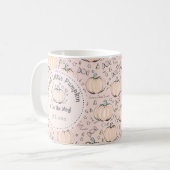 Niedlich Blush Pink Kleine Pumpkin Mama zu sein Kaffeetasse (Vorderseite Links)