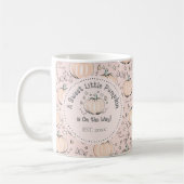Niedlich Blush Pink Kleine Pumpkin Mama zu sein Kaffeetasse (Links)