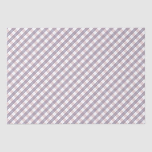 Niedlich Blush Pink & Lila Gingham Pattern Baby Gi Seidenpapier (Vorderseite)