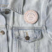 Niedlich Blush Pink Little Pumpkin Baby Dusche Button (Beispiel)