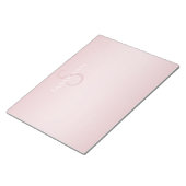 Niedlich Blush Pink Ombre Monogram & Name Notizblock (angewinkelt)
