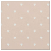 Niedlich Blush Pink Polka Dot Hearts Stoff (Nahaufnahme)