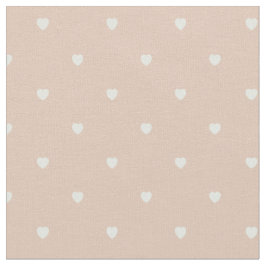 Niedlich Blush Pink Polka Dot Hearts Stoff