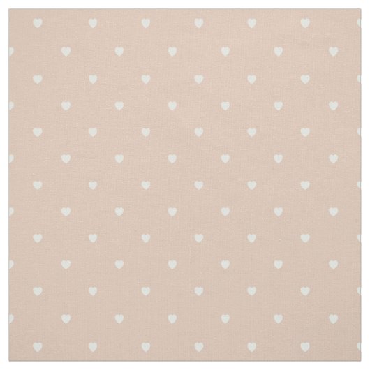 Niedlich Blush Pink Polka Dot Hearts Stoff (Muster)