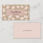 Niedlich Blush Pink Press on Nails Kraft Visitenkarte (Vorne/Hinten)
