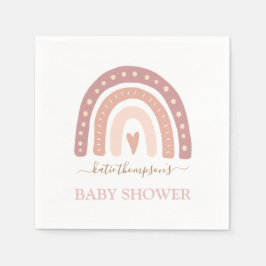Niedlich Blush Pink Rainbow Girl Babydusche Serviette