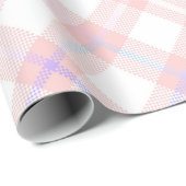 Niedlich Blush Pink Tartan Kariert Personalisiert Geschenkpapier (Rolleneckpunkt)