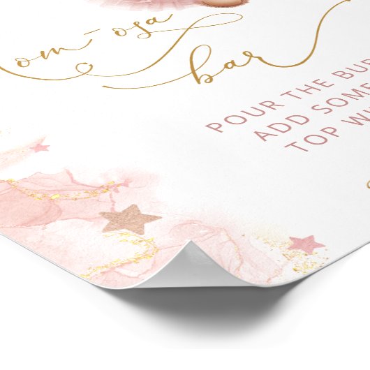 Niedlich Blush Pink Teddy Bear Balloons Mama-osa-B Poster (Ecke)