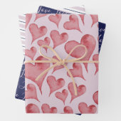 Niedlich Blush Pink Typografie Herzenslust Valenti Geschenkpapier Set (Beispiel)