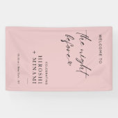 Niedlich Blush Pink Willkommen in der Nacht davor Banner (Horizontal)
