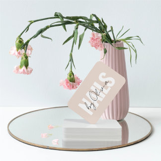 Niedlich Blush Sand Feminine Pink Nail Artist Visitenkarte