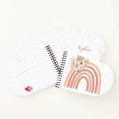 Niedlich Blütenrosa Boho Rainbow Notizblock (Innenseite)