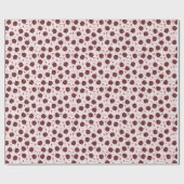 Niedlich Blütenrosa Ladybug Liebe Bug & Rotes Herz Geschenkpapier (Flach)
