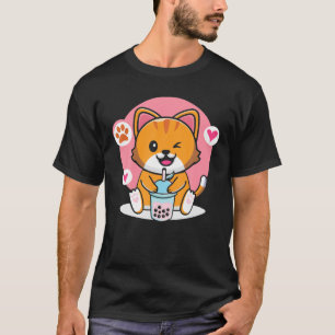 Niedlich Boba Cat Bubble Tee Anime Kawaii Neko