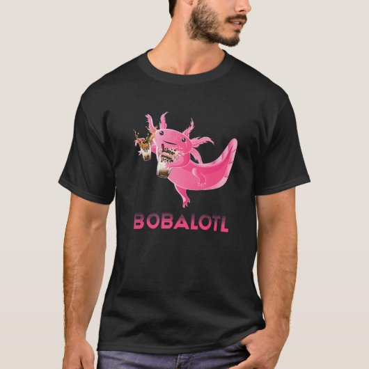 Niedlich Bobalotl Axolotl Drink Boba Tea Süßigkeit T-Shirt (Vorderseite)