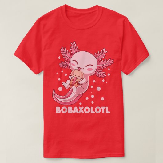 Niedlich Bobaolotl Boba Tea Blase Milk Kawaii Aolo T-Shirt (Design vorne)