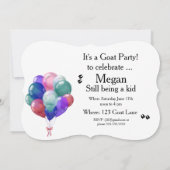 Niedlich Boer Goat Birthday Party Einladung (Rückseite)