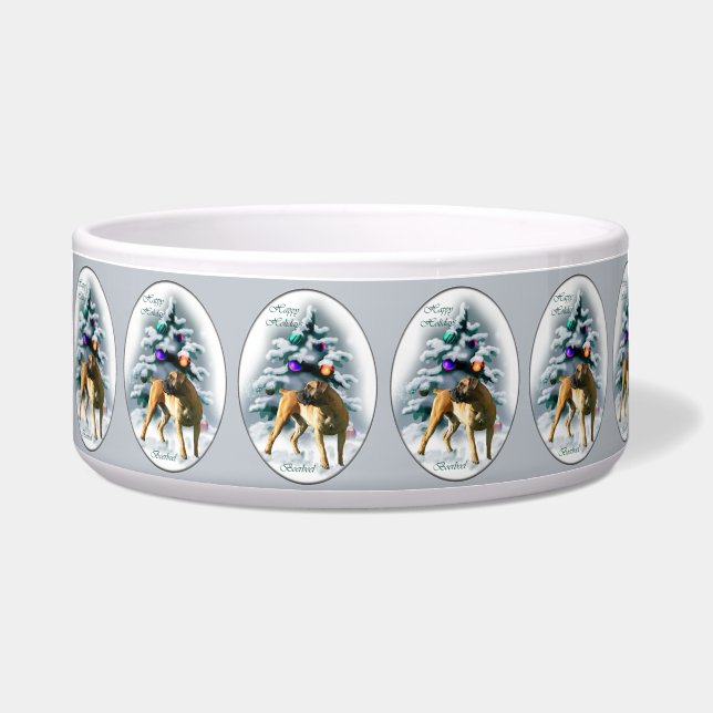 Niedlich Boerboel Weihnachten Napf (Vorderseite)