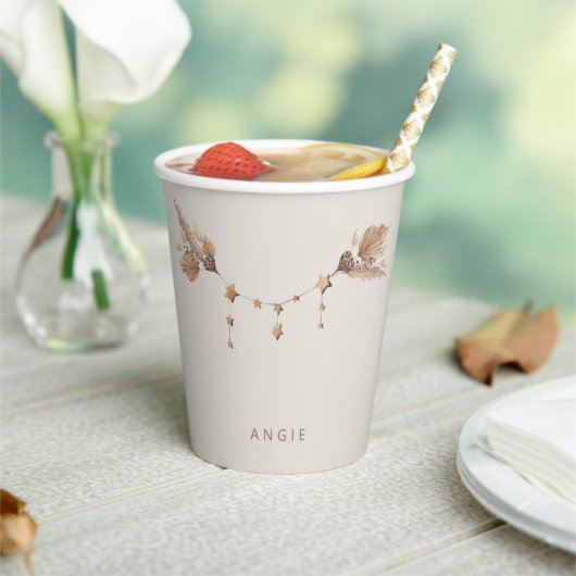 Niedlich Boho Baby Dusche Pappbecher (In Situ)