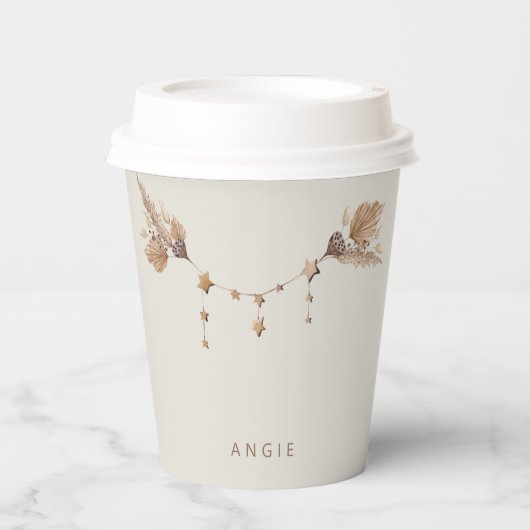 Niedlich Boho Baby Dusche Pappbecher (Vorderseite)