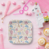 Niedlich Boho Baby Dusche Pappteller (Party)