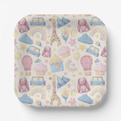 Niedlich Boho Baby Dusche Pappteller (Vorderseite)