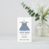 Niedlich Boho Blue Dress Babysitter Visitenkarte (Stehend Vorderseite)