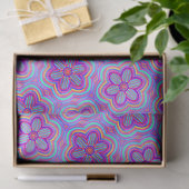 Niedlich Boho Blume Muster Floral Hübsch Cool Lila Seidenpapier (Geschenk)