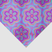 Niedlich Boho Blume Muster Floral Hübsch Cool Lila Seidenpapier (Detail)