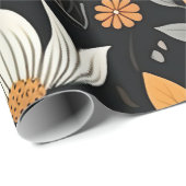 Niedlich Boho Blume Muster, Whimsical Floral Boho Geschenkpapier (Rolleneckpunkt)