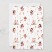 Niedlich Boho Blush Fairy First Birthday Girl Einladung (Rückseite)