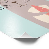 Niedlich Boho Bunny Kinderzimmer Deco Artwork Post Fotodruck (Ecke)