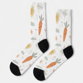 Niedlich Boho Bunny und Carrots Socken (Linkes Detail)
