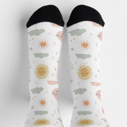 Niedlich Boho Bunny und Carrots Socken (Oben)