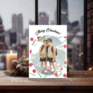 Niedlich Boho Candy Cane One Foto Einladung