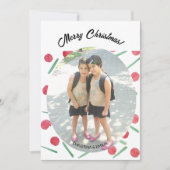 Niedlich Boho Candy Cane One Foto Einladung (Vorderseite)