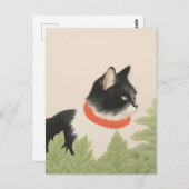 Niedlich Boho Cat Postkarte (Vorne/Hinten)