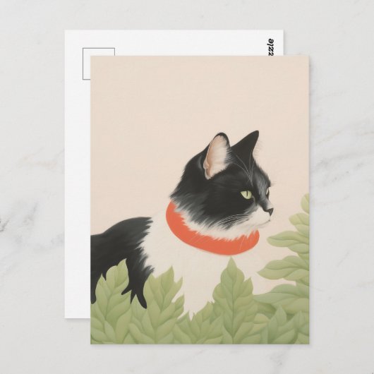 Niedlich Boho Cat Postkarte (Vorne/Hinten)