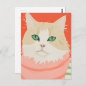 Niedlich Boho Cat Postkarte (Vorne/Hinten)